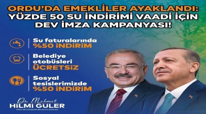 Ordu’da Yüzde 50 Su İndirimi Vaadi İçin Dev İmza Kampanyası!